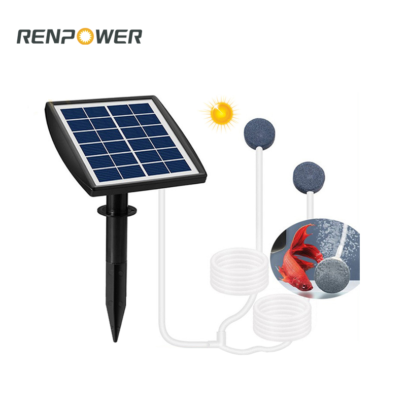 Noua pompă solară de oxigen 2W depozitare tip de depozitare în aer liber curte de pește mic mașină de oxigen gospodărie